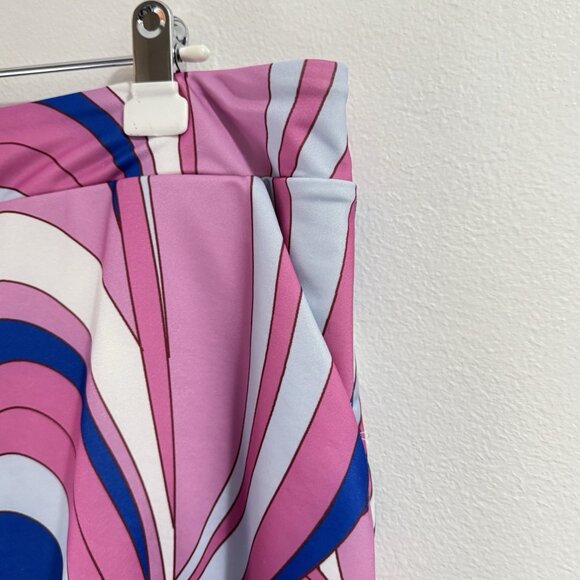 AceGolfs Skirt Skort 3XL Colorful Stripe Pink Blue White Pull On Stretch Active - Picture 2 of 8